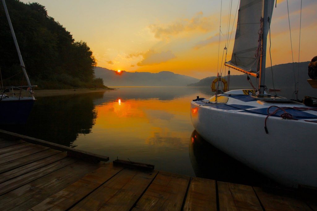 przystan nad jeziorem Tabaszowa