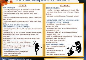 Zapraszamy do udziału w zajęciach w roku szkolnym - zapisy w CKIP
