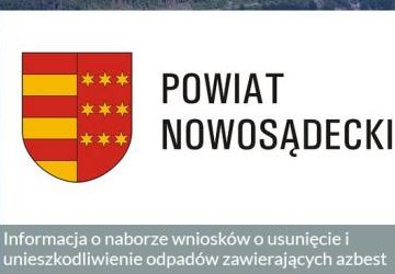 INFORMACJA O NABORZE wniosków o usunięcie i unieszkodliwienie odpadów zawierających AZBEST