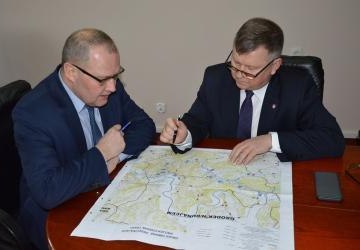 Marszałek Witold Kozłowski z wizytą u Wójta Gminy