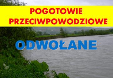Pogotowie przeciwpowodziowe ODWOŁANE!